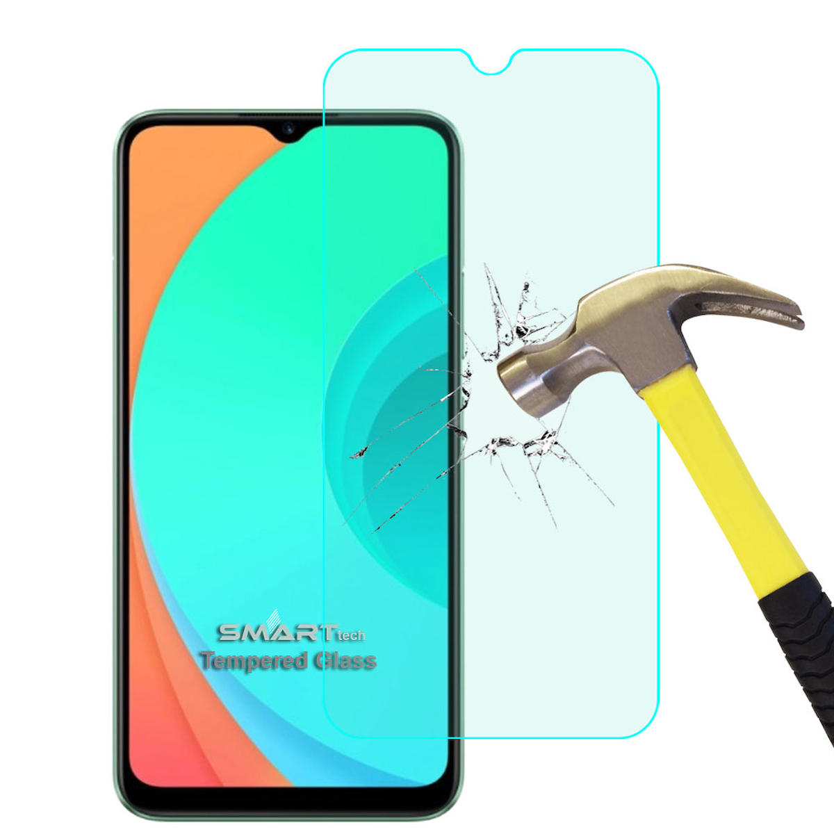 Smart Tech Realme C11 Kırılmaz Temperli Cam Parlak Ekran Koruyucu