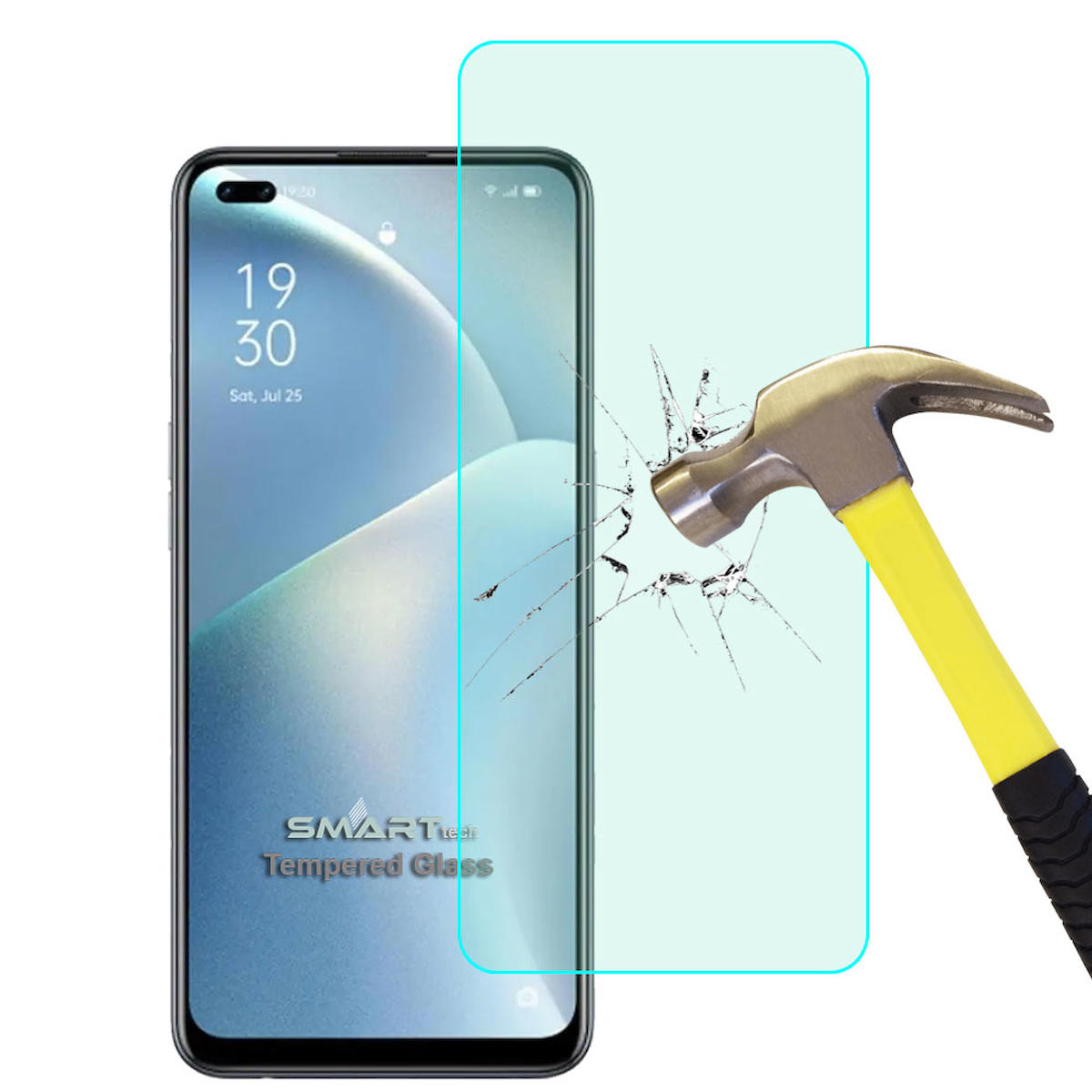 Smart Tech Oppo Reno 4 Lite Kırılmaz Temperli Cam Parlak Ekran Koruyucu
