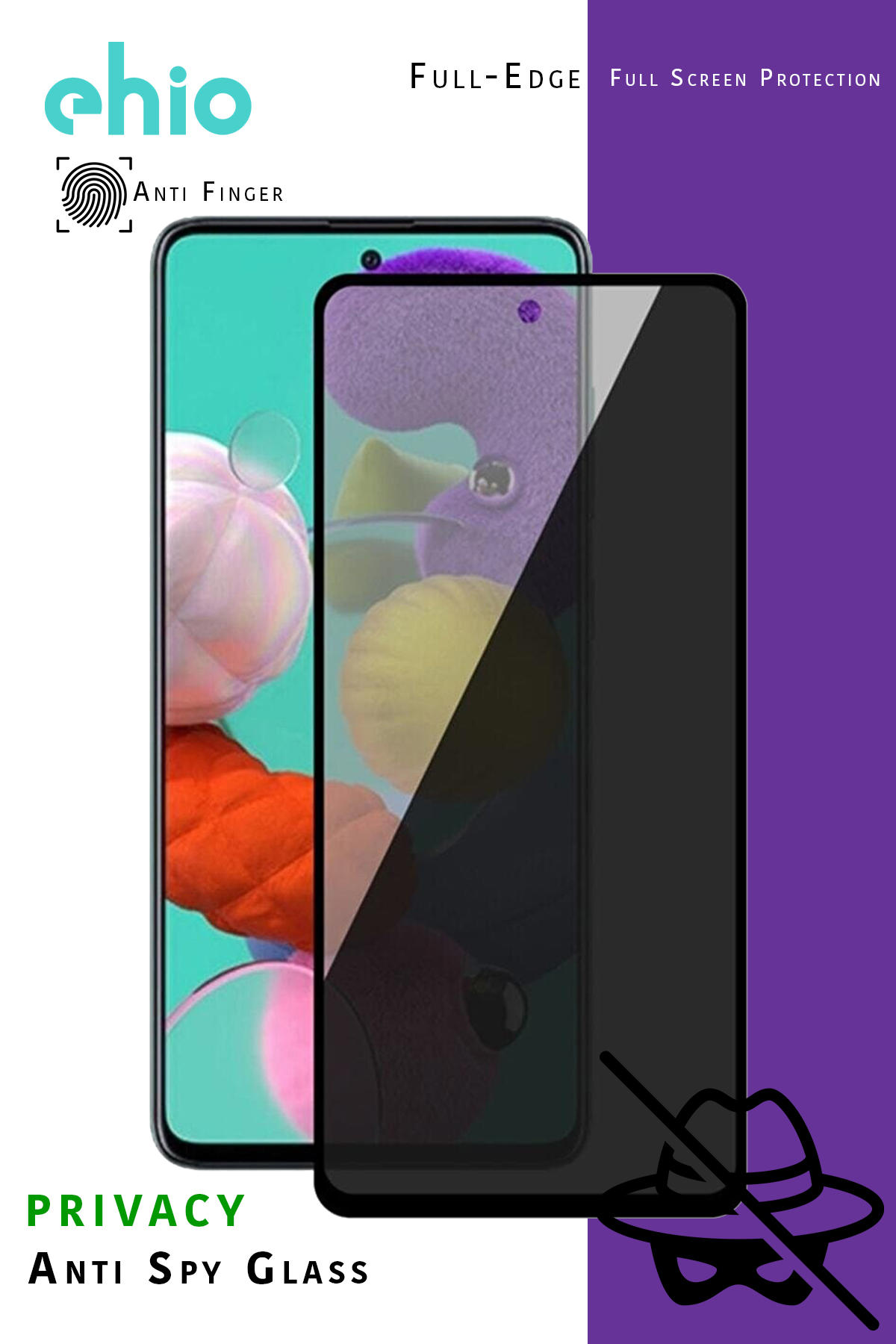 Jopus Samsung Galaxy A51 Temperli Cam Gizli Hayalet Ekran Koruyucu