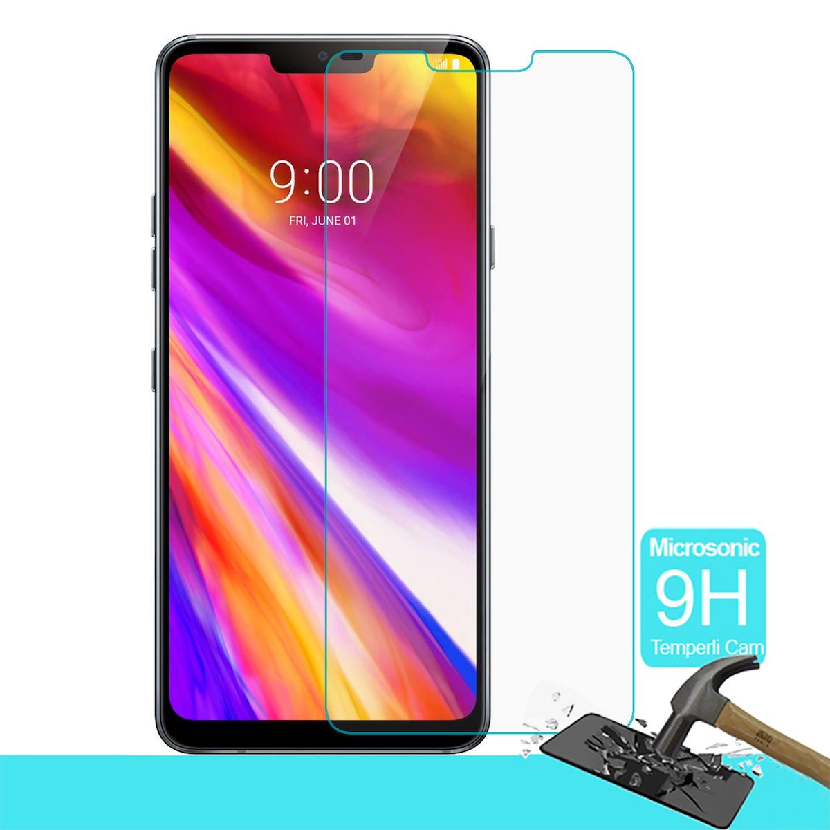 Microsonic LG G7 ThinQ Temperli Cam Parlak Ekran Koruyucu