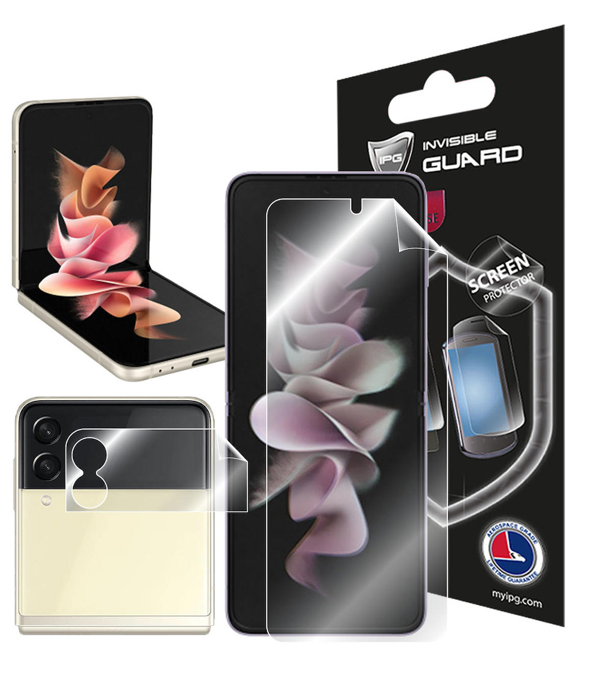 IPG Samsung Galaxy Z Flip 3 TPU (Termoplastik Poliüretan) Parlak Ekran Koruyucu
