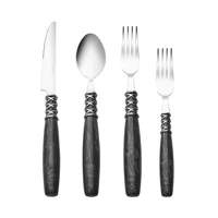 Karaca Lucas Siyah 6 Kişilik 24 Parça Çatal Kaşık Bıçak Takımı