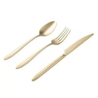 Mudo Home Essen 18 Parça Tatli Çatal Kaşik Biçak Seti̇ Mat Gold