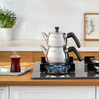 Emsan Ajda Mini Çaydanlık Takımı 0,75-1,5 Lt Siyah