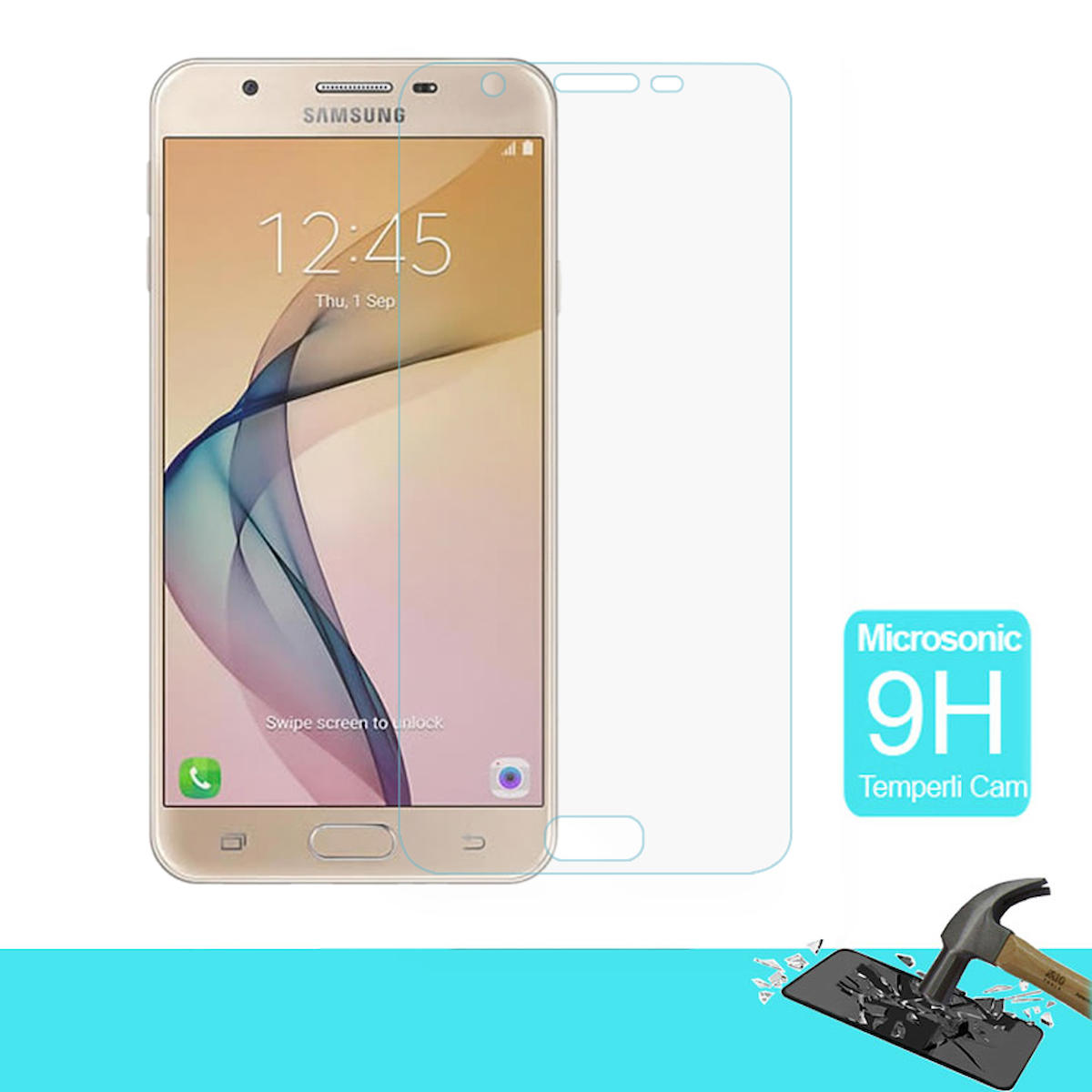 Microsonic Samsung Galaxy J5 Prime Temperli Cam Parlak Ekran Koruyucu