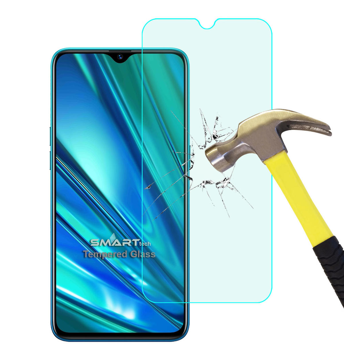 Smart Tech Realme 5 Pro Kırılmaz Temperli Cam Parlak Ekran Koruyucu