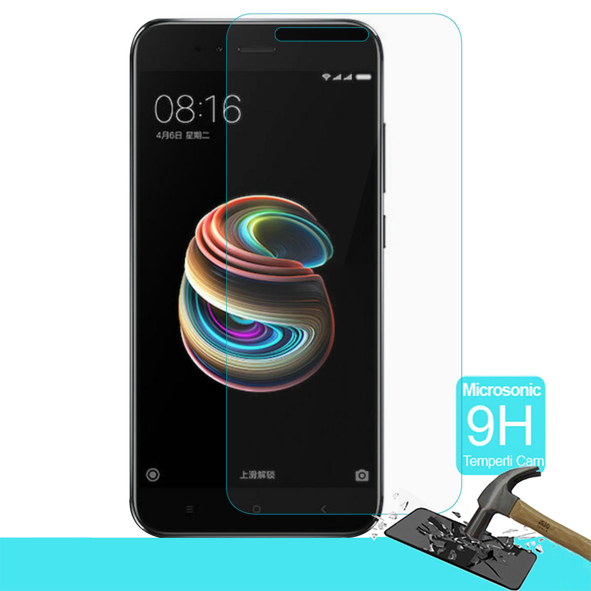 Microsonic Xiaomi Mi A1 Temperli Cam Parlak Ekran Koruyucu