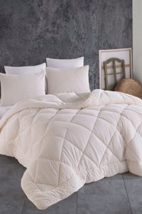 Hobby Premium Soft Çift Kişilik Yorgan Seti Krem