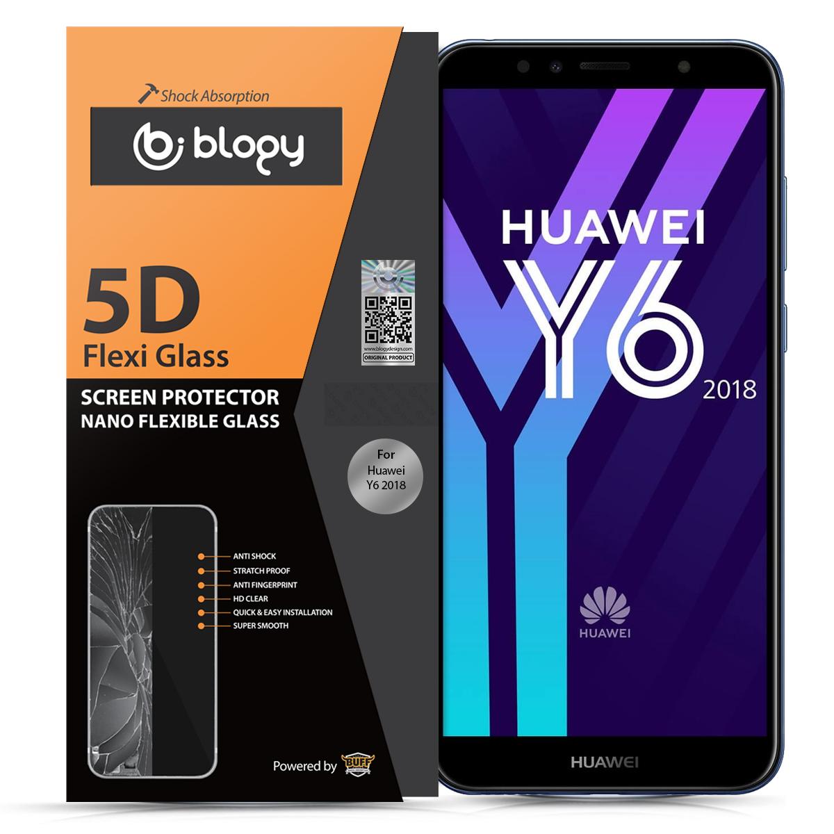 Blogy Huawei Y6 2018 Silikon Parlak Ekran Koruyucu