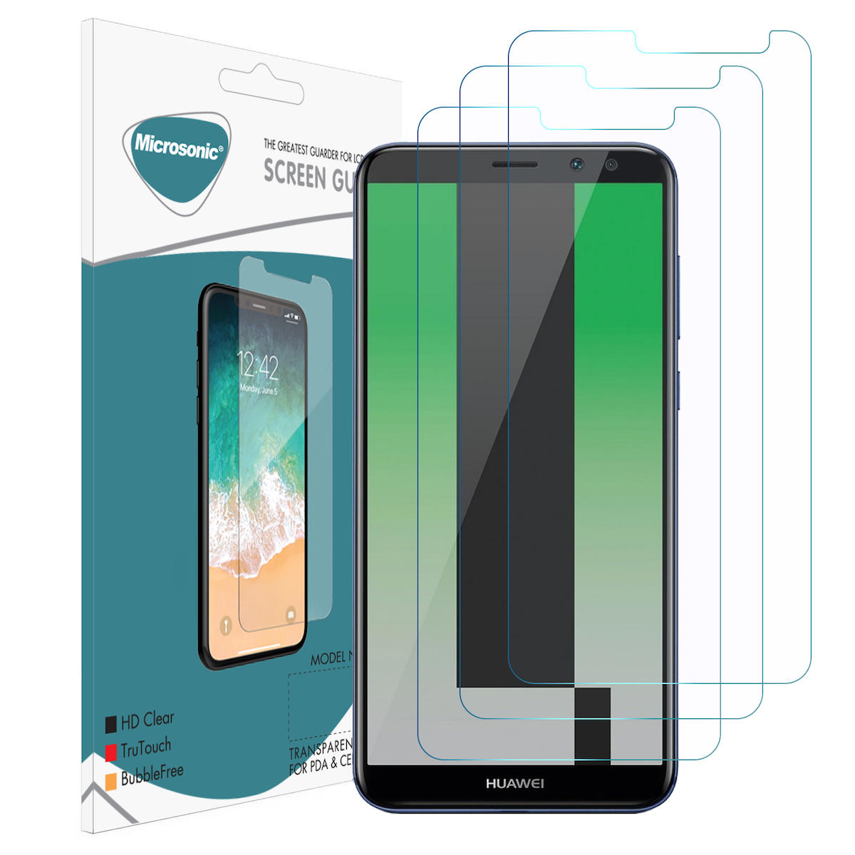 Microsonic Huawei Mate 10 Lite Temperli Cam Parlak Ekran Koruyucu