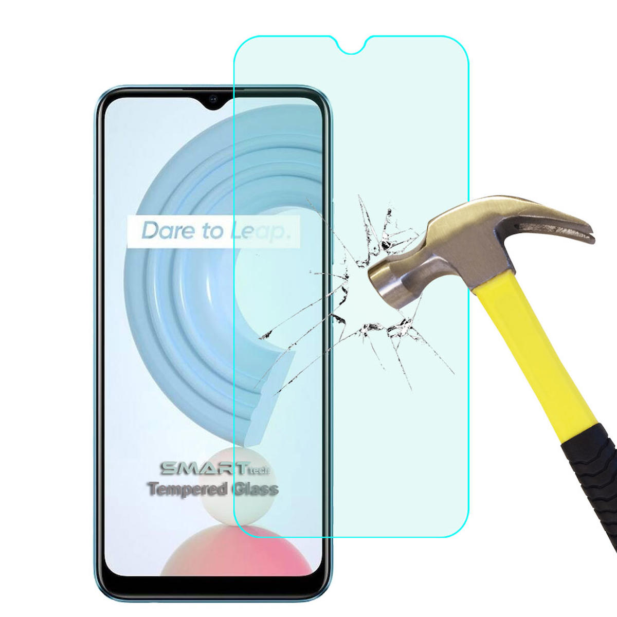 Smart Tech Realme C21 Kırılmaz Temperli Cam Parlak Ekran Koruyucu