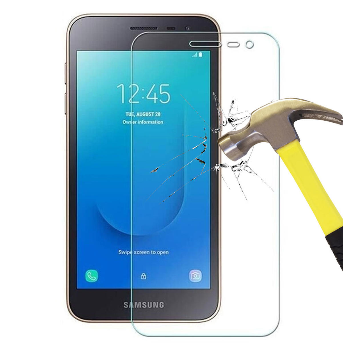 Smart Tech Samsung Galaxy J2 Core Kırılmaz Temperli Cam Parlak Ekran Koruyucu