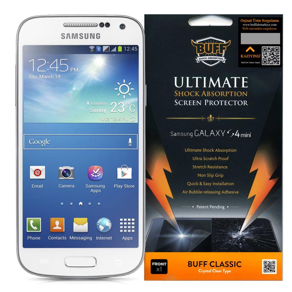 Buff Samsung Galaxy S4 Mini Silikon Parlak Ekran Koruyucu