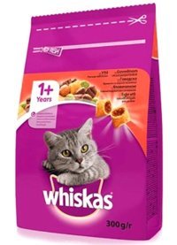 Whiskas Dana Eti Yetişkin Kuru Kedi Maması 5x300 gr
