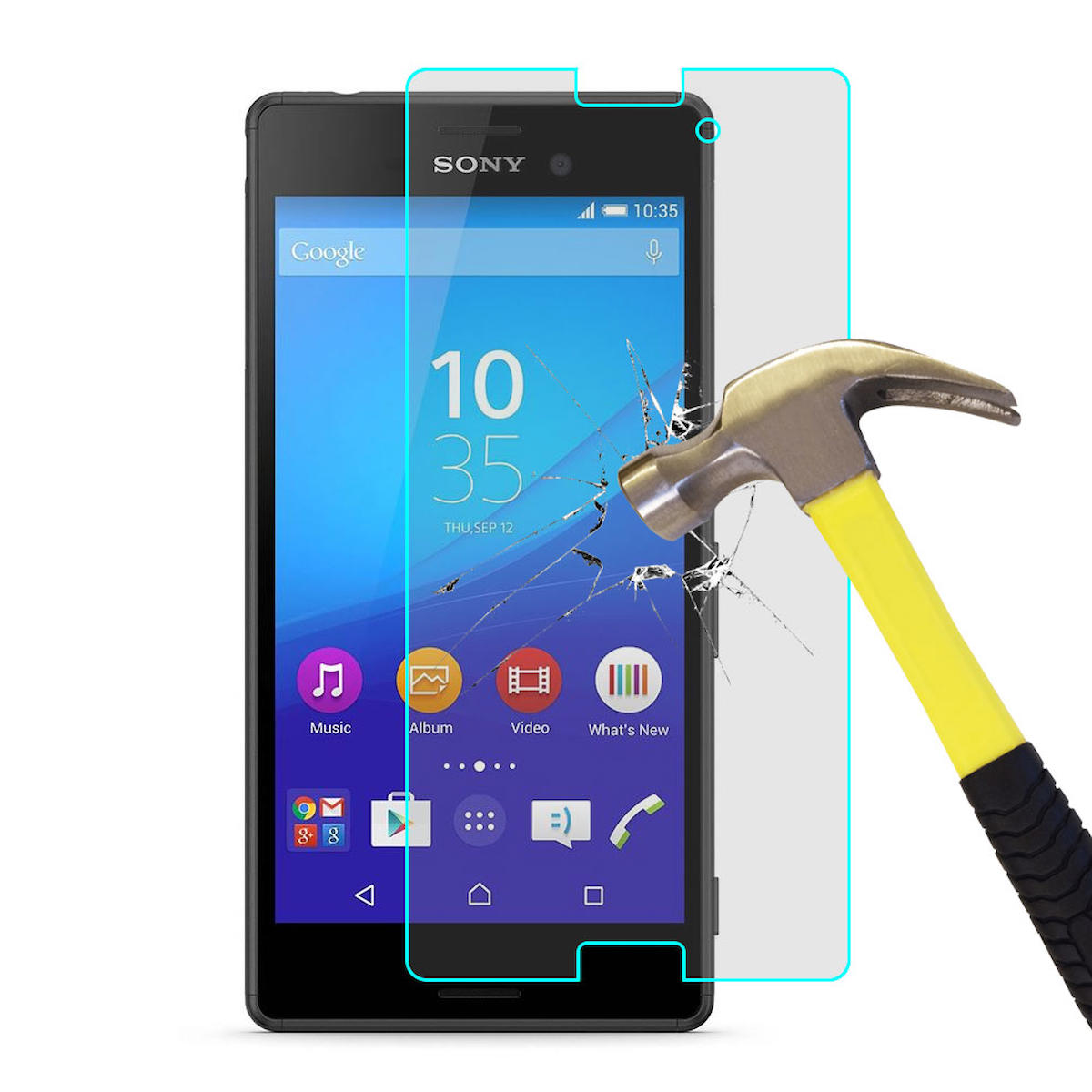 Smart Tech Sony Xperia M4 Kırılmaz Temperli Cam Parlak Ekran Koruyucu