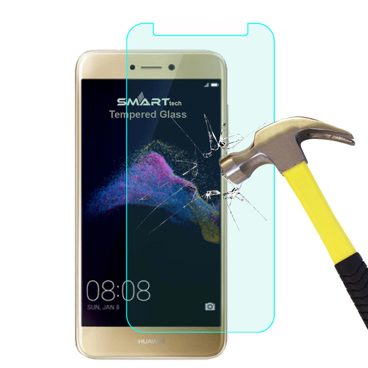 Smart Tech Huawei GR3 2017 Kırılmaz Temperli Cam Parlak Ekran Koruyucu