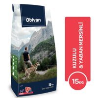 Obivan Kuzu Etli-Yaban Mersinli Yetişkin Kuru Köpek Maması 15 kg