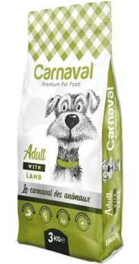 Carnaval Kuzu Etli-Pirinçli Yetişkin Kuru Köpek Maması 3 kg