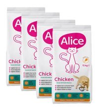 Alice Tavuklu Yetişkin Kuru Kedi Maması 4x15 kg