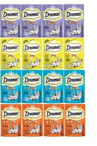 Dreamies Mix Ördekli-Peynirli-Somonlu-Tavuklu Yetişkin Kedi Ödül Maması 16x60 gr