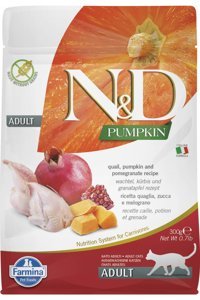 N&d Balkabaklı-Bıldırcınlı-Narlı Kuru Kedi Maması 300 gr