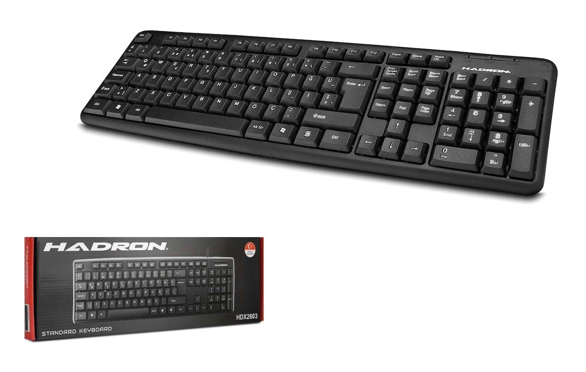 Hadron HDX2603 Mecha-Membrane Switch Kablolu Siyah Klavye
