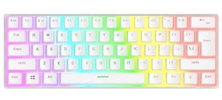 Rampage Radiant K11 Q RGB Blue Switch Beyaz Mekanik Gaming Klavye