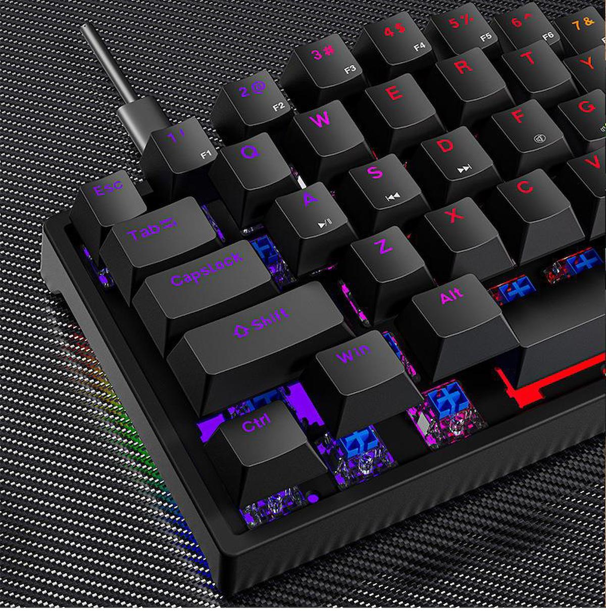 Valkyrie Leaven K620 Q RGB Blue Switch Siyah Mekanik Gaming Klavye