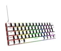 Sarftech T60 RGB Red Switch Kablolu Beyaz Gaming Klavye