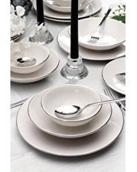 Bonelegant Pure 24 Parça 6 Kişilik Bone Yemek Takımı Platin File