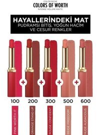 L'Oréal Paris Yoğun Mat Cesur Renkler Dolgunlaştırıcı Kalıcı Ruj Serisi 5'li