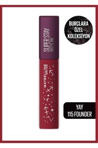 Maybelline New York 115 Founder Super Stay Matte Ink Zodiac Mat Likit Ruj
