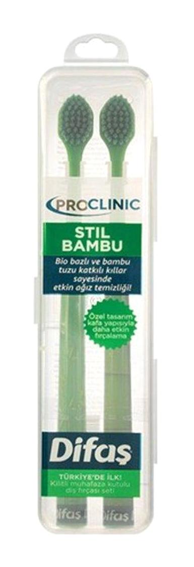 Difaş Proclinic Stil Bamboo Diş Fırçası Yeşil 2'li
