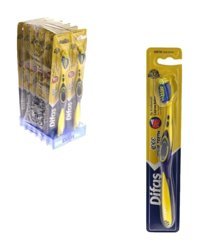 Difaş Love You 512131 Orta Diş Fırçası Sarı Lacivert