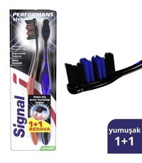 Signal Performance Black Yumuşak 1+1 Diş Fırçası Kırmızı Mavi