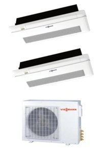 Viessmann Vitoclima Multi O2F3050M2 18000 Btu 1 Dış + 2 İç Ünite 9+9 Tek Yön Kaset Tipi Klima