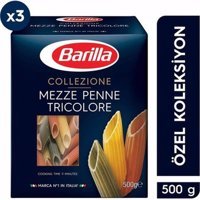 Barilla Mezze Penne Tricolore Makarna 3x500 gr