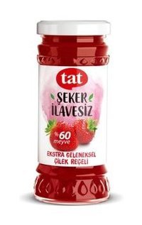 Tat Şeker İlavesiz Çilek Reçeli 4x270 gr