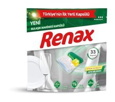Renax Hepsi 1 Arada Tablet Bulaşık Makinesi Deterjanı 33 Adet