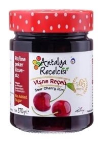 Antalya Reçelcisi Rafine Şeker İlavesiz Vişne Reçeli 370 gr