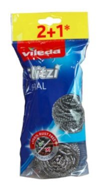 Vileda Glitzi Spiral Çelik Ovma Bulaşık Teli 3'lü