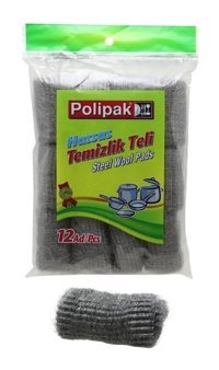 Polipak Bulaşık Teli Teli 12'li