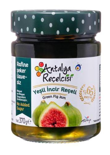 Antalya Reçelcisi Rafine Şeker İlavesiz Yeşil İncir Reçeli 370 gr