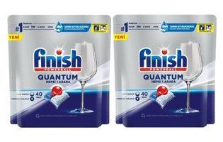 Finish Quantum Hepsi 1 Arada Tablet Bulaşık Makinesi Deterjanı 2x40 Adet