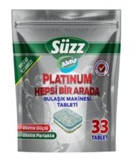Süzz Aktif Platinum Tablet Bulaşık Makinesi Deterjanı 33 Adet