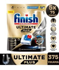 Finish Ultimate Plus Hepsi 1 Arada Tablet Bulaşık Makinesi Deterjanı 5x75 Adet