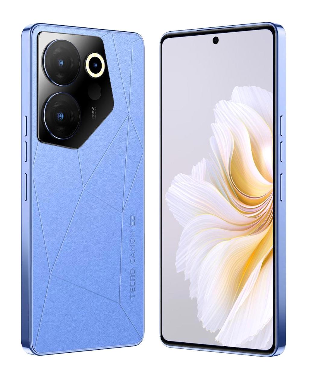 Tecno Camon 20 Premier 5G 512 GB Hafıza 8 GB Ram Android Akıllı Cep telefonu Mavi