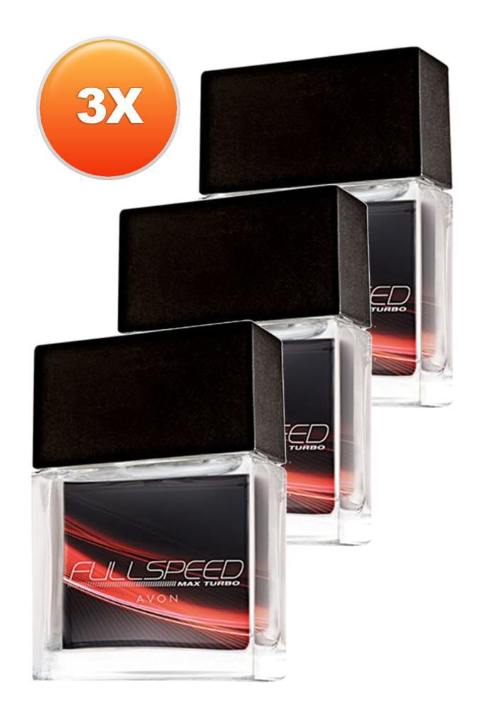 Avon Full Speed Max Turbo EDT Baharatlı-Misk Erkek Parfüm 3x30 ml
