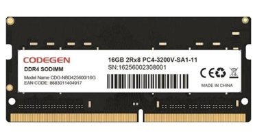 Codegen CDG-NBD425600/16G 16 GB DDR4 1x16 3200 Mhz Ram