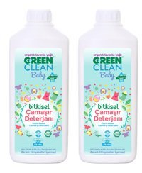 U Green Clean Organik Lavanta Yağlı Baby Bitkisel 2x1000 ml Sıvı Çamaşır Deterjanı